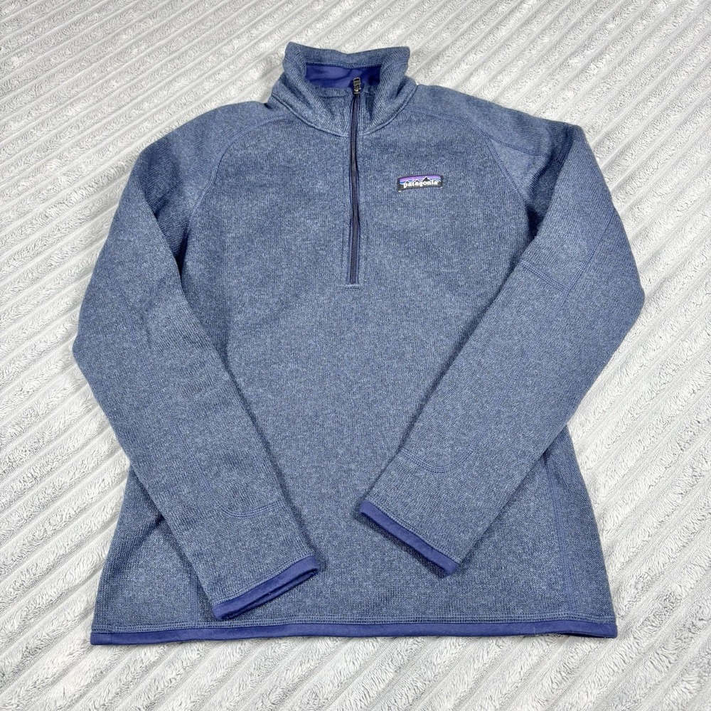 Patagonia Better Sweater  1/4‎ Zip Pullover Fleece Woman Sz Small Blue